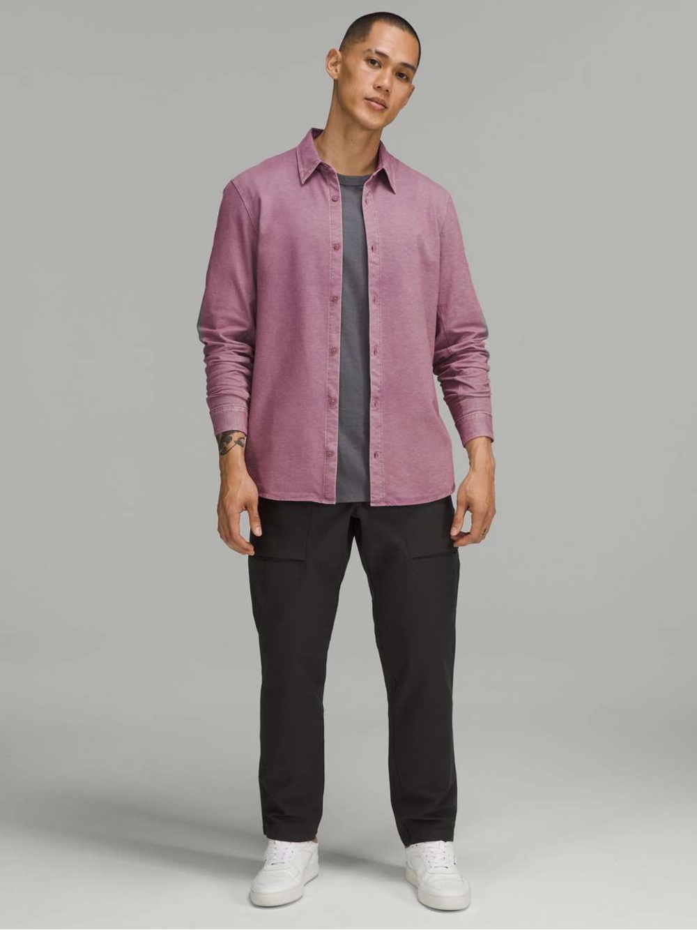 Lululemon Commission Long Sleeve Shirt Vintage Plum Size L